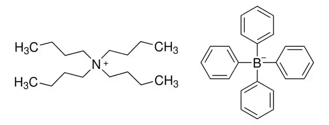 TETRA-N-BUTYLAMMONIUM TETRAPHENYLBORATE structure, CAS 15522-59-5