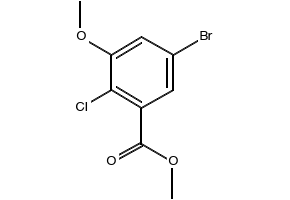 Methyl 2-chloro-3-methoxy-5-bromobenzoate structure, CAS 697762-67-7