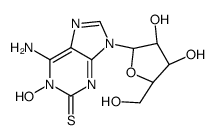 Adenosine-2-thione structure, CAS 64570-12-3