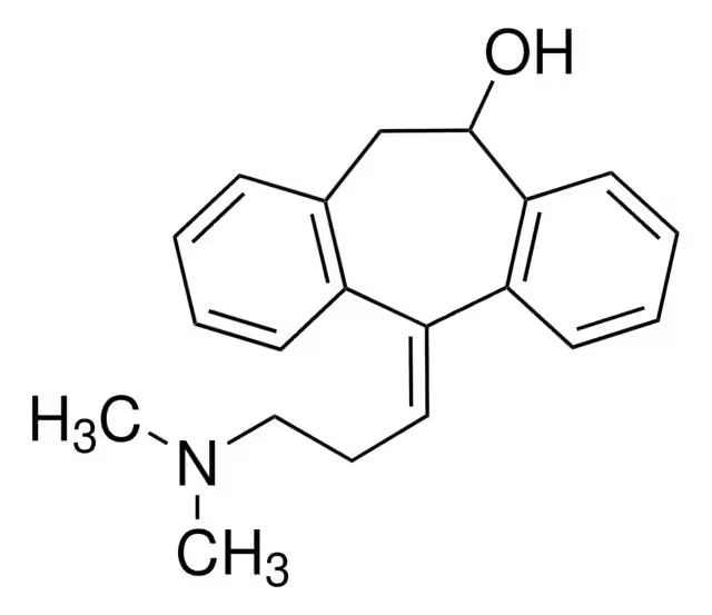 cis-10-hydroxy amitriptyline structure, CAS 72402-20-1