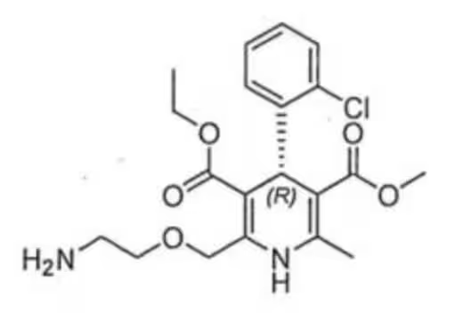 R-Amlodipine structure, CAS 103129-81-3
