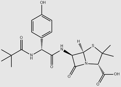 N-(2,2,Dimethyl-1-oxopropyl)-Amoxicillin(CRUDE) structure, CAS 1313237-94-3