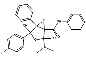 Atorvastatin Epoxy Tetrahydrofuran Analog structure, CAS 873950-19-7