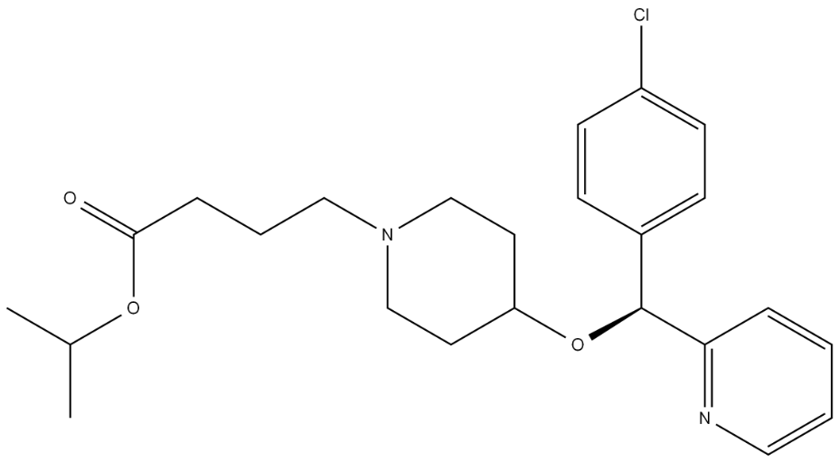 Bepotastine Isopropyl ester structure, CAS 1807607-93-7