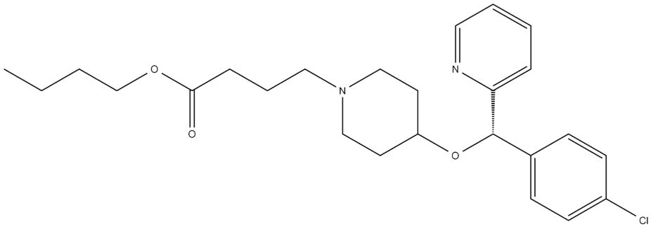 Bepotastine N-butyl ester structure, CAS 1807606-59-2