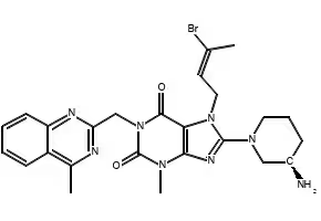 Bromobutene linagliptin impurity VII structure, CAS 1446263-39-3