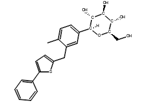Desfluoro Canagliflozin structure, CAS 842133-16-8