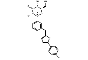 Canagliflozin Alpha Isomer structure, CAS 1589590-87-3