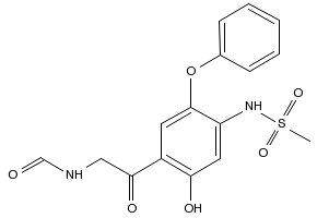 MethanesulfonaMide, N-[4-[2-(forMylaMino)acetyl]-5-hydroxy-2-phenoxyphenyl]- structure, CAS 149457-03-4