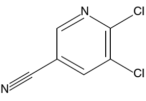 5,6-dichloronicotinonitrile structure, CAS 65189-15-3