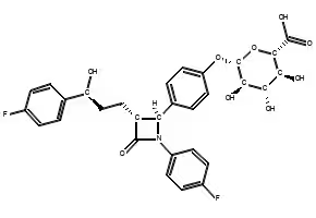Ezetimibe Phenoxy-beta-D-glucuronide structure, CAS 190448-57-8