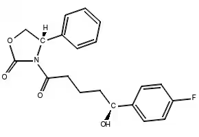 (4S)-3-[(4E)-5-(4-fluorophenyl)pent-4-enoyl]-4- phenyl-1,3-oxazolidin-2-one structure, CAS 190595-62-1