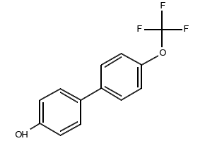 4-(4-propylcyclohexyl)-4'-(trifluoromethoxy)-1,1'-biphenyl structure, CAS 162101-15-7