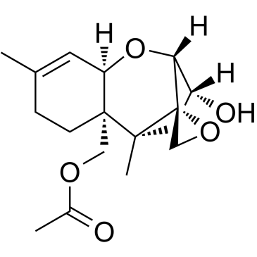 15-ACETOXY-3ALPHA,4BETA-DIHYDROXY-12,13-EPOXYTRICHOTHEC-9-ENE structure, CAS 2623-22-5