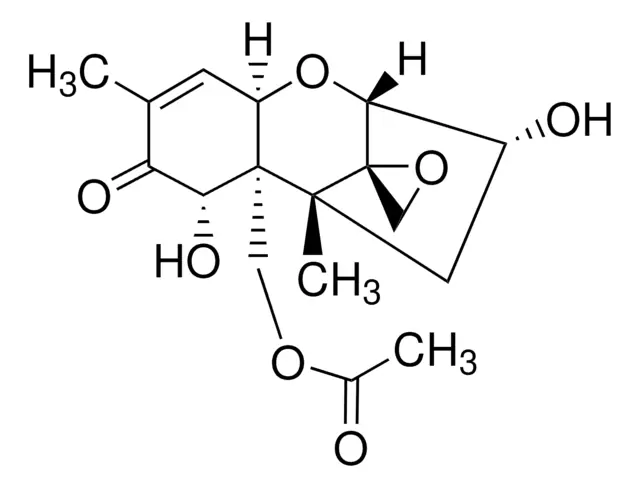 15-ACETOXY-3ALPHA,7ALPHA-DIHYDROXY-12,13-EPOXYTRICHOTHEC-9-EN-8-ONE structure, CAS 88337-96-6