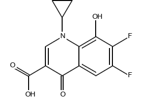 Gatifloxacin hydroxy acid impurity structure, CAS 154093-72-8