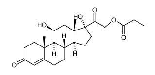 Hydrocortisone-21-propionate structure, CAS 6677-98-1