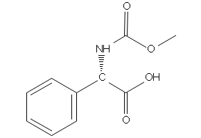 Benzeneacetic acid, a-[(Methoxycarbonyl)aMino]-, (S)- structure, CAS 60725-19-1