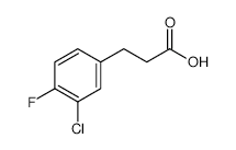 3-(3-CHLORO-4-FLUOROPHENYL)PROPIONIC ACID structure, CAS 881190-93-8