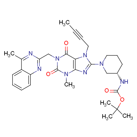 Linagliptin Impurity X structure, CAS 668273-74-3