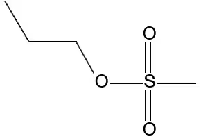propyl methanesulphonate structure, CAS 1912-31-8