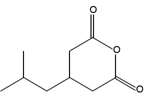 3-isobutylglutaric anhydride structure, CAS 185815-59-2