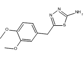 5-(3,4-DIMETHOXY-BENZYL)-[1,3,4]THIADIAZOL-2-YLAMINE structure, CAS 313957-85-6