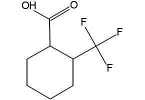 2-(trifluoromethyl)cyclohexane-1-carboxylic acid structure, CAS 384-20-3