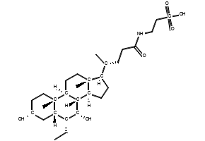 Tauroobeticholic acid structure, CAS 863239-61-6