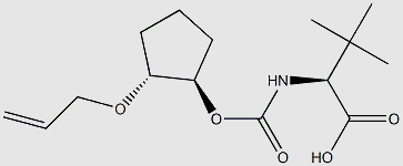 (S)-2-{[(((1R,2R)-2-(allyloxy)cyclopentyl)oxy)carbonyl]amino}-3,3-dimethylbutanoic acid structure, CAS 1365970-45-1