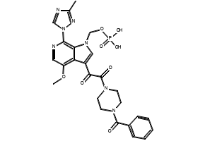 1-(4-benzoylpiperazin-1-yl)-2-(7-bromo-4-methoxy-1 H-pyrrolo[2,3-c]pyridin-3-yl)ethane-1,2-dione structure, CAS 1449413-23-3