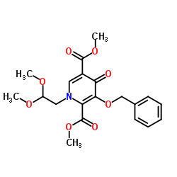 Dimethyl 3-(benzyloxy)-1-(2,2-dimethoxyethyl)-4-oxo-1,4-dihydropyridine-2,5-dicarb oxylate structure, CAS 1357289-08-7