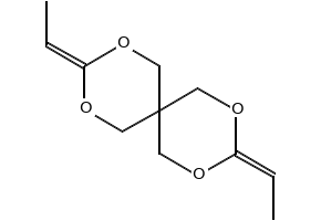 2,4,8,10-Tetraoxaspiro[5.5]undecane, 3,9-diethylidene- structure, CAS 65967-52-4