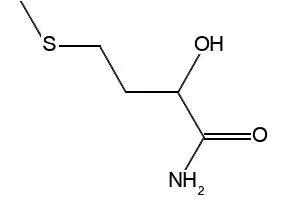 2-Hydroxy-4-methylthiobutanamide structure, CAS 49540-21-8