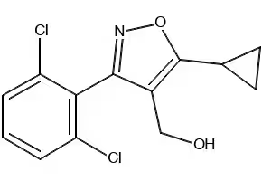 (5-CYCLOPROPYL-3-(2,6-DICHLOROPHENYL)ISOXAZOL-4-YL)METHANOL structure, CAS 946426-89-7