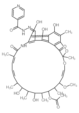 3-(Isonicotinoylhydrazonomethyl) Rifamycin structure, CAS 13292-53-0