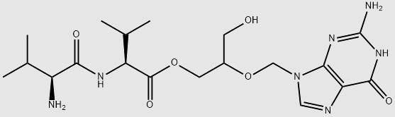 Valganciclovir N-Valyl Impurity structure, CAS 897937-73-4
