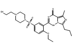 Hydroxyethyl vardenafil structure, CAS 224785-98-2
