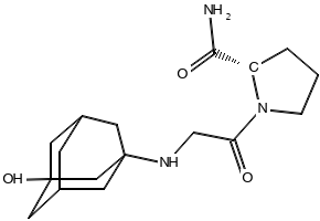 Vildagliptin Amide impurity structure, CAS 565453-39-6