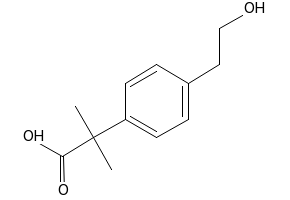 2-(4-(2-broMoethyl)phenyl)-2-Methylpropanoic acid structure, CAS 948552-52-1