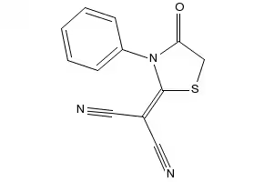 Propanedinitrile,2-(4-oxo-3- phenyl-2-selenazolidinylidene)- structure, CAS 887000-70-6