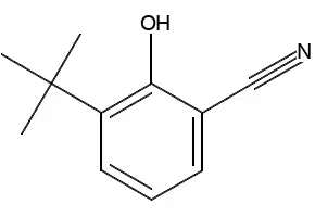 2-hydroxy-3-tert-butyl benzonitrile structure, CAS 340131-70-6