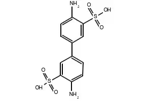 4,4'-diamino-3,3'-biphenyldisulfonic acid structure, CAS 3365-90-0