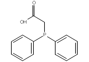 Carboxymethyldiphenylphosphine structure, CAS 3064-56-0