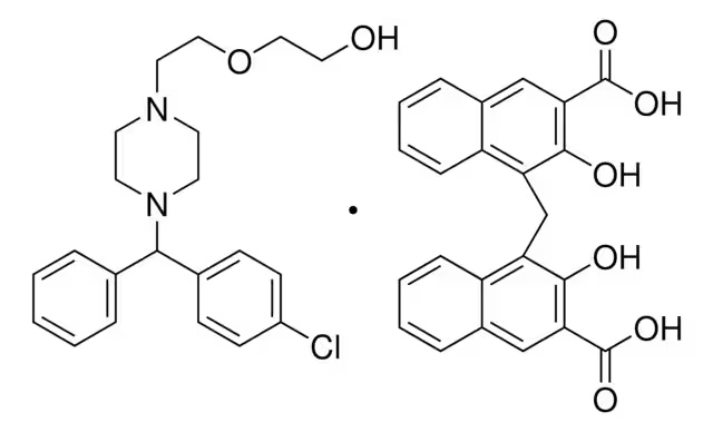 HYDROXYZINE PAMOATE structure, CAS 10246-75-0