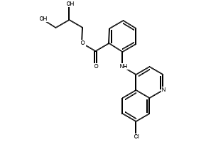 1-GLYCERYL N-[7-CHLORO-4-QUINOLYL]ANTHRANILATE HYDROCHLORIDE structure, CAS 3820-67-5
