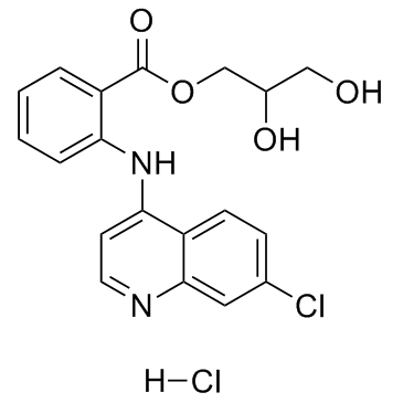 1-GLYCERYL N-[7-CHLORO-4-QUINOLYL]ANTHRANILATE HYDROCHLORIDE structure, CAS 65513-72-6