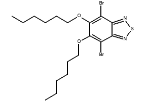 4,7-dibroMo-5,6-bis(hexyloxy)benzo[c][1,2,5]thiadiazole structure, CAS 1190978-94-9