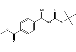 Methyl 4-(N-(tert-butoxycarbonyl)carbaMiMidoyl)benzoate structure, CAS 135321-84-5