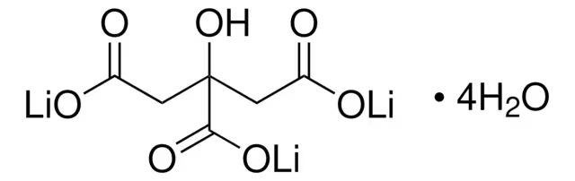 LITHIUM CITRATE TETRAHYDRATE structure, CAS 6080-58-6